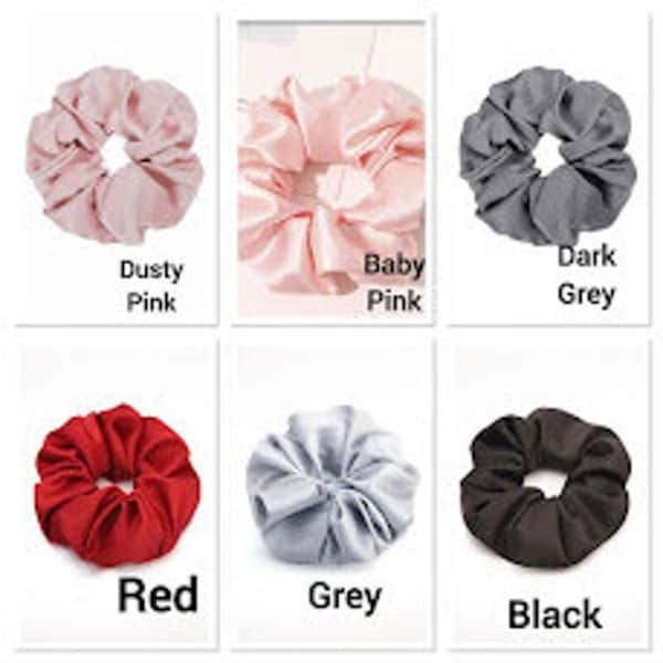 Silk Hair Scrunchies,  fashion accessories, hair tie, hair accessories,  puffy scrunchies . Gift for her