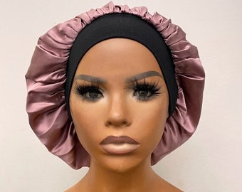 Blush Pink 100% Mulberry Silk Hair Bonnet | Boldiva Silk Night Cap | Protect your hair from damage or frizz