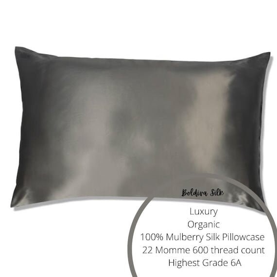 100 Mulberry Silk Pillowcase Pure Organic Queen Size With Hidden Zipper 19 Momme Highest Grade 6A OEKO TEX Certified Etsy