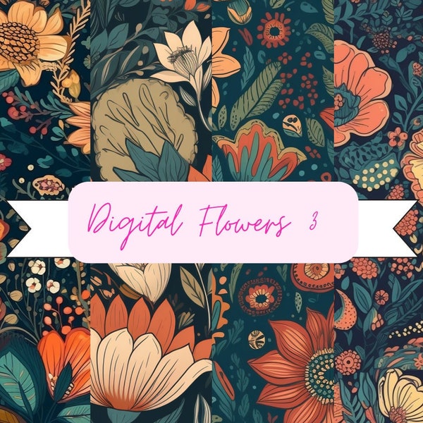 Digital Flowers Pack 3