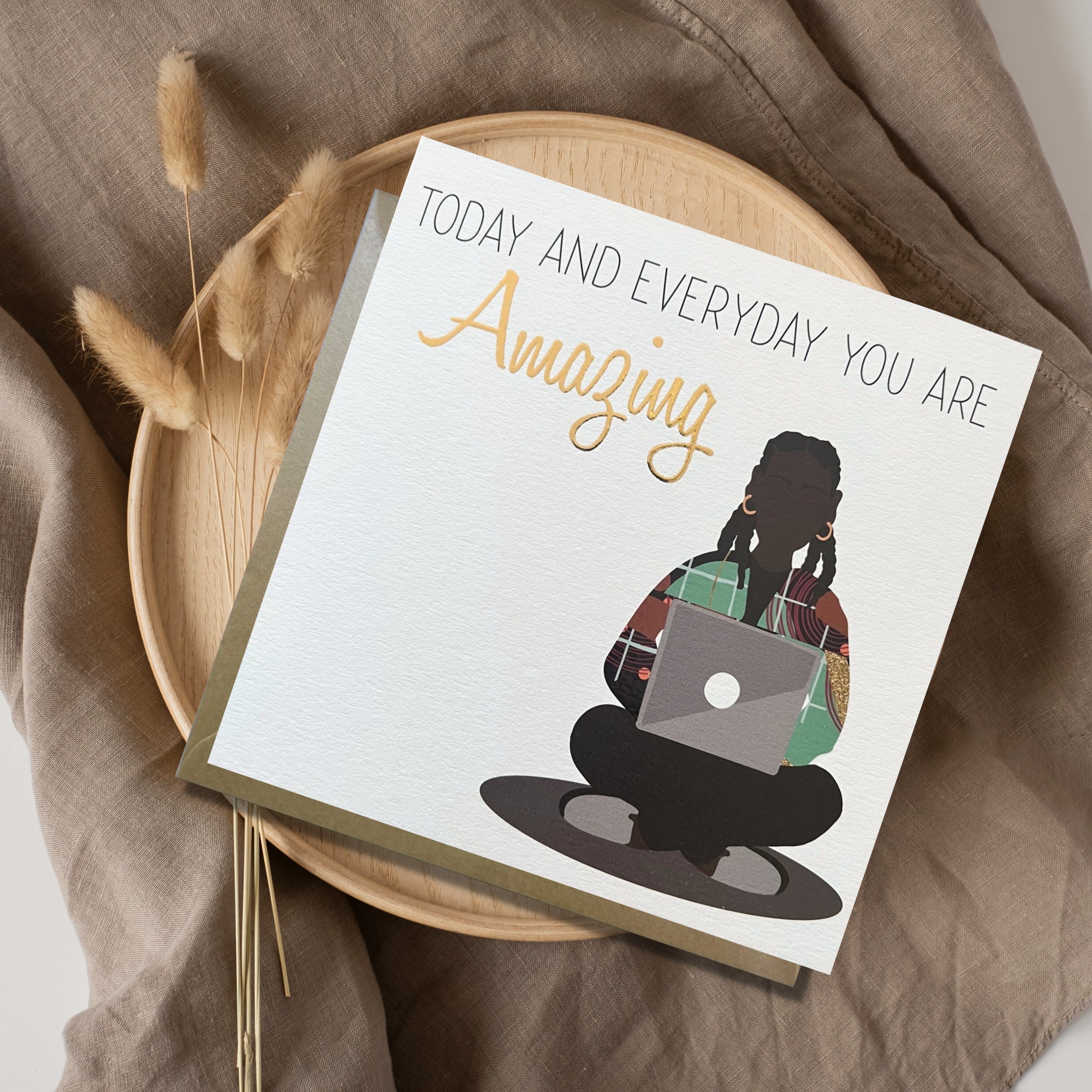 Shayna Birthday Card | Black Girl | Diverse Greeting Card | Opulence by AfroTouch Design