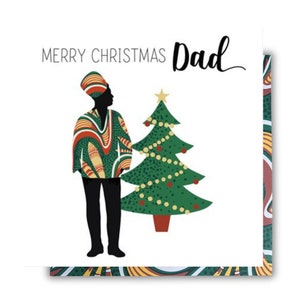 メリークリスマス、お父さん - AfroTouch Kindred コレクション | クリスマス カード