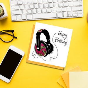Tarjeta de felicitación negra - Diseño Afrobeatz / AfroTouch