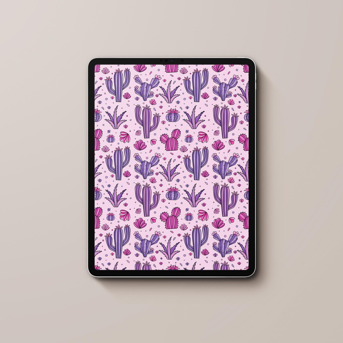 Cactus Pattern Digital Download — Seamless Vector Art for Digital ...