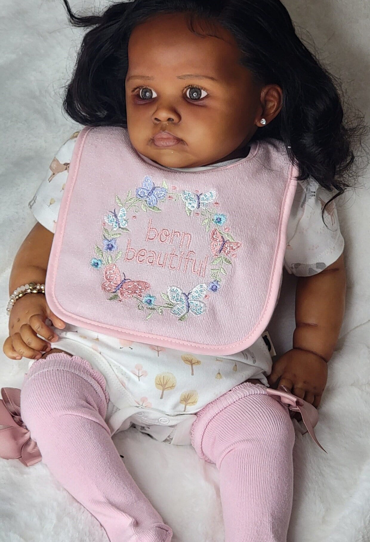 Black Reborn] African American 12'' Handmade Vivienne Baby Doll Girl