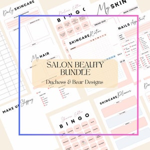 Beauty planner template, skincare printable, Skincare Planner, beauty salon planner, Printable Skincare planner, Skincare Journal, inserts