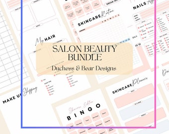 Salon Beauty Planner Bundle, Skincare Printable (Digital Download)