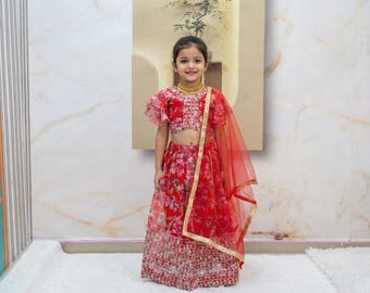 New Designer Kids lehenga Party Wear kids Lehenga Readymade Baby Lehenga Choli Festival Wear Embroidered Lehenga Ready to Wear Indian outfit
