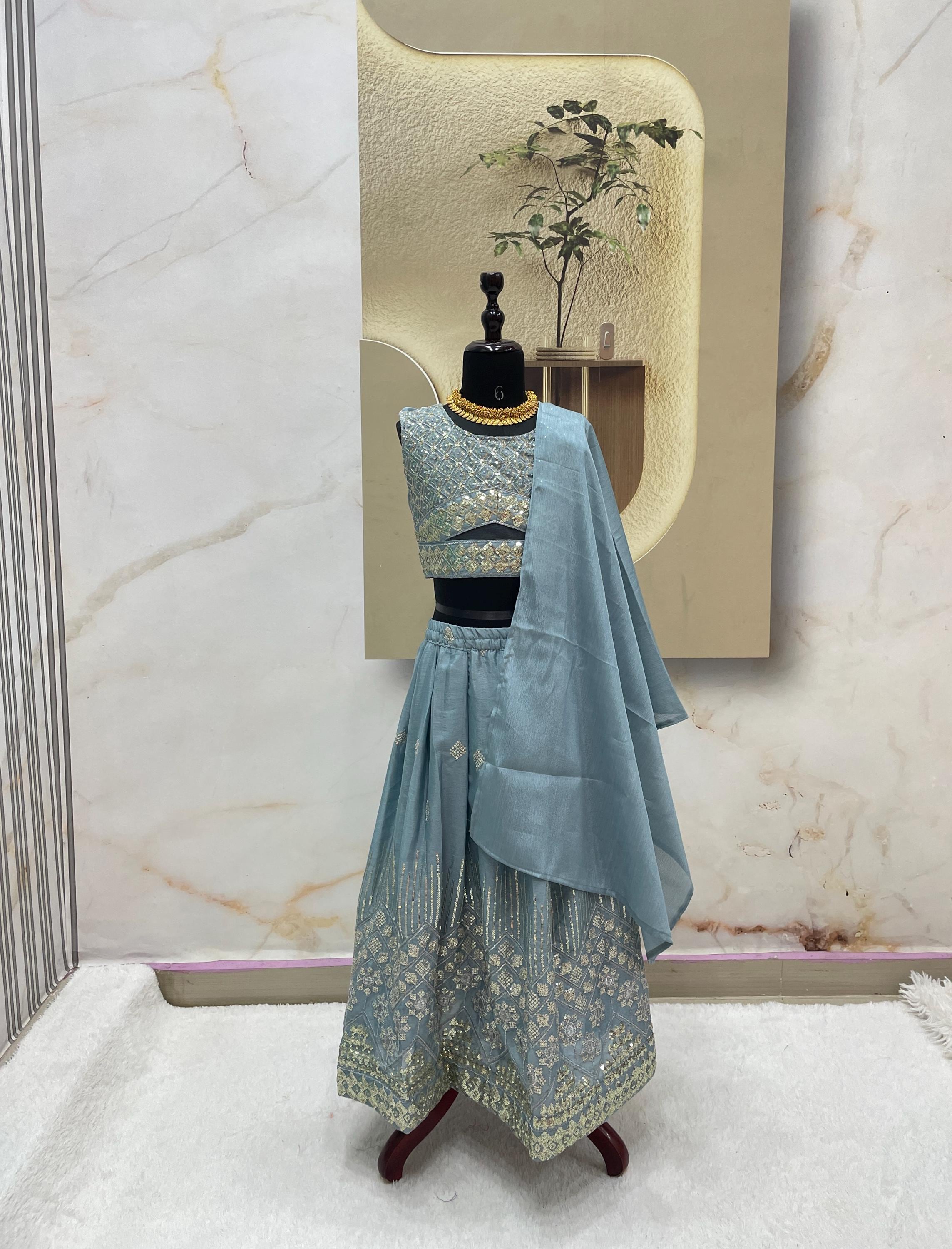 Kids Lehenga Choli Ready to Wear Georgette Lehenga Choli for Girls ...