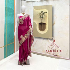 Trendy Designer Saree For women USA Wedding Function Partywear saree Coding Sequins saree Soft fabric Floral Sari Festival wear Indian Saree