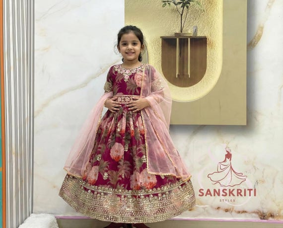 Floral Kids Gown For girls Sequins Embroidery Gown Indian Kids dress Wedding Kids Anarkali Readymade Kids Dresses, Designer Suits For Kids Floral Kids Gown For girls Sequins Embroidery Gown Indian Kids dress Wedding Kids Anarkali Readymade Kids Dresses, Designer Suits For Kids