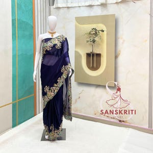 Trendy Designer Saree For women USA Wedding Function Partywear saree Coding Sequins saree Soft fabric Floral Sari Festival wear Indian Saree