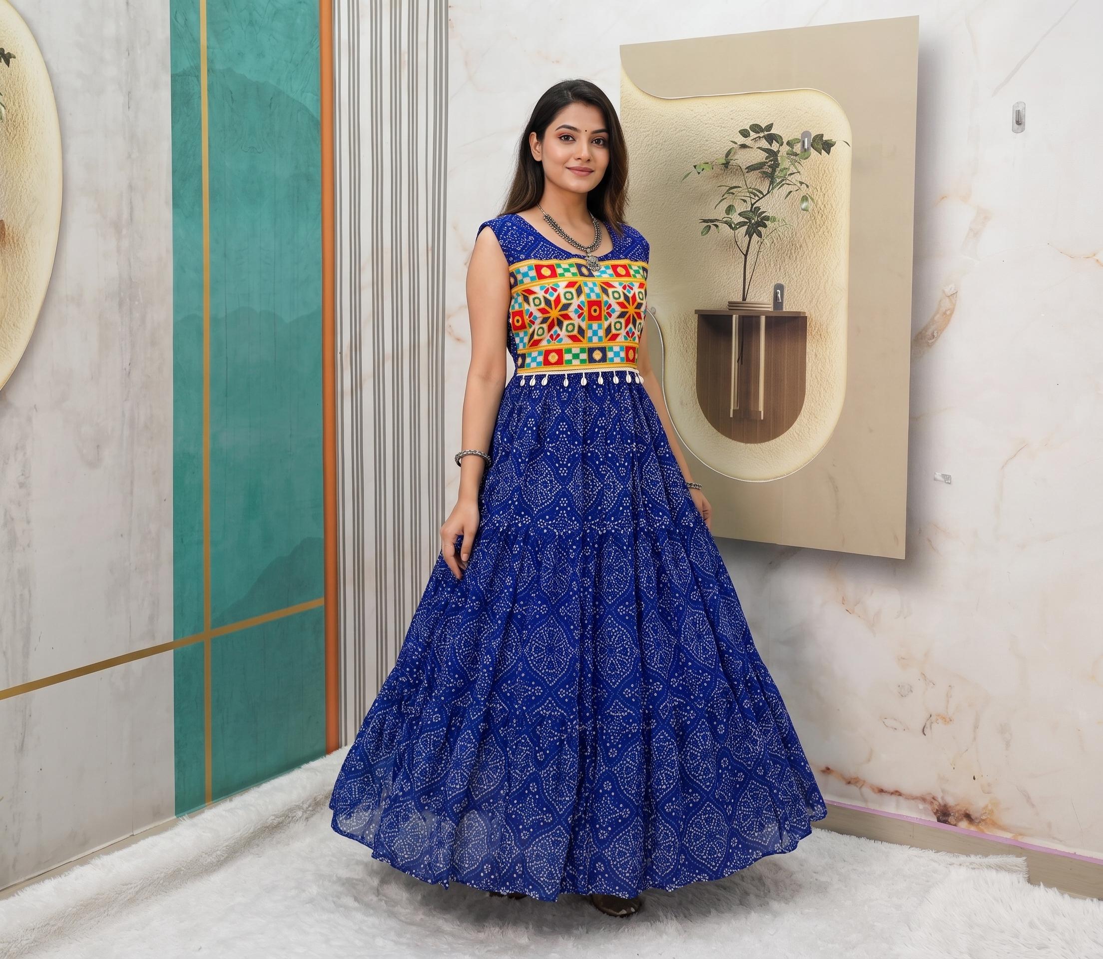 Bandhani Gown