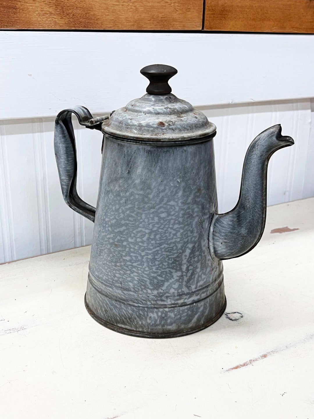Vintage Enamel Teapot main image 0