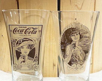 Vintage Set of Two Coca-Cola Glasses