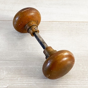 Victorian Antique Brass Door Knob with Nice Patina Reclaimed Door Handle