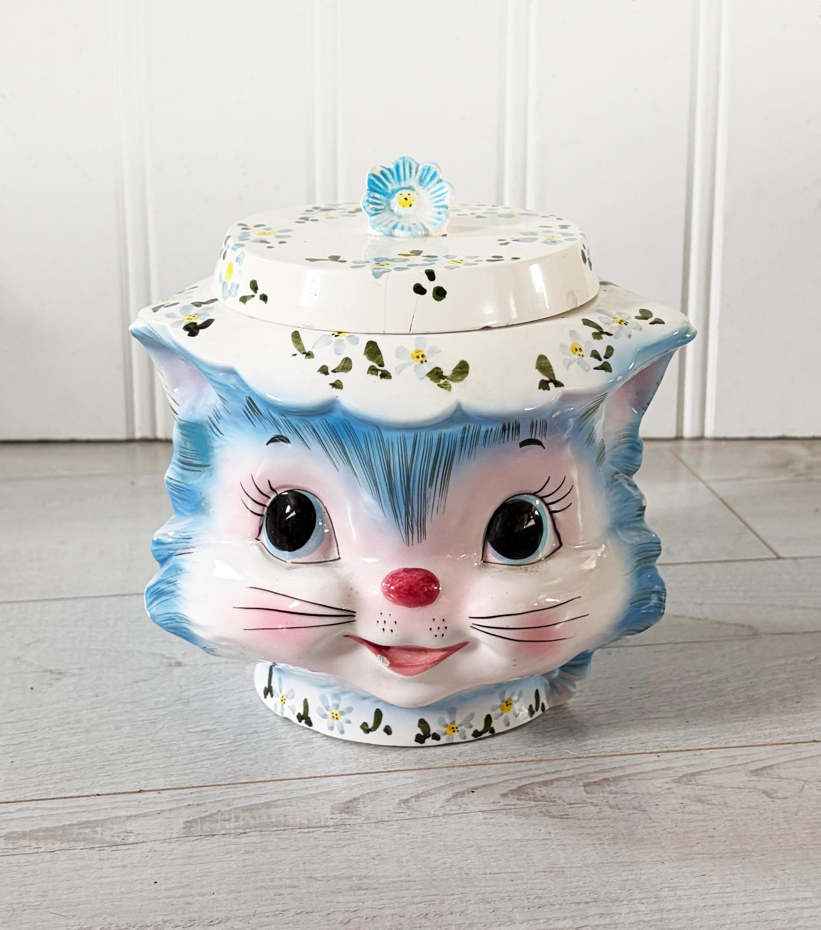 Lefton Miss Kitty Cookie Jar - Etsy