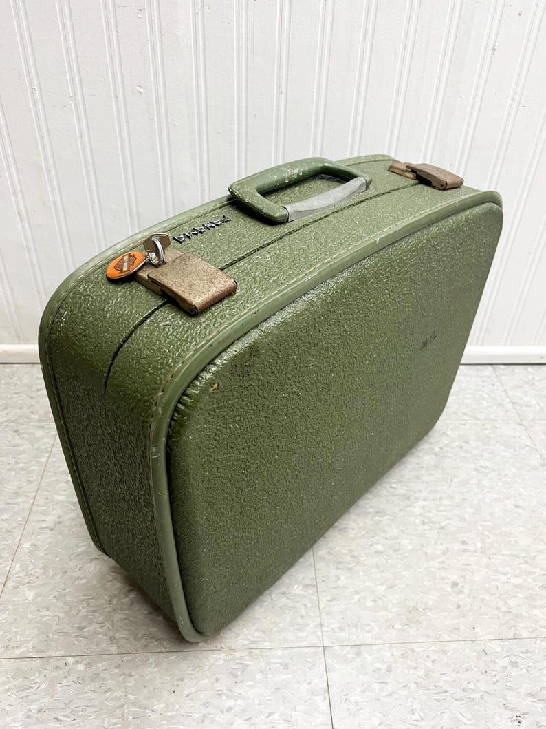 vintage-1960-s-olive-green-panama-travel-suitcase-with-lock-and-key-etsy