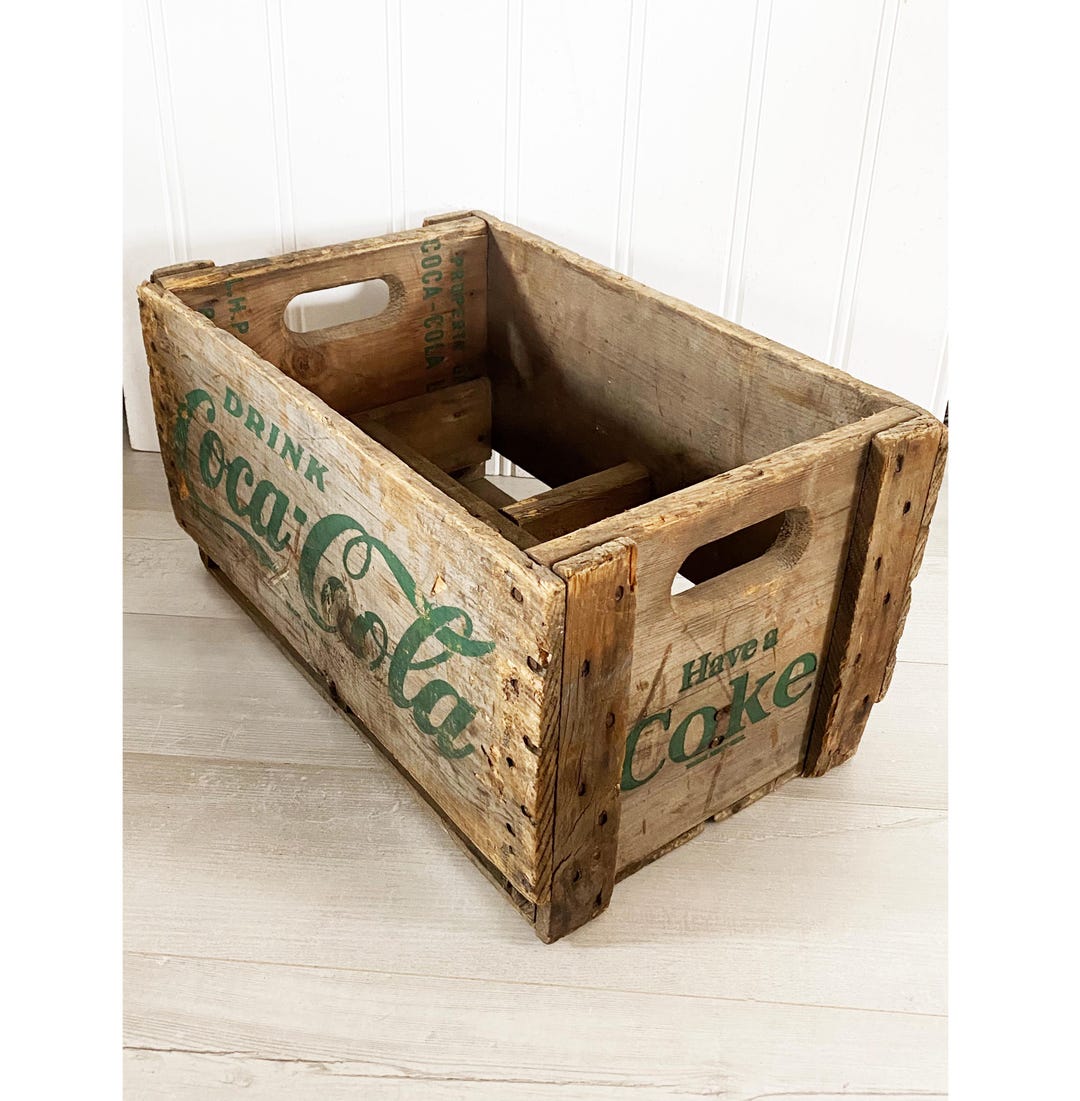 Vintage 1950's Wooden Coca Cola Partitioned Crate - Etsy