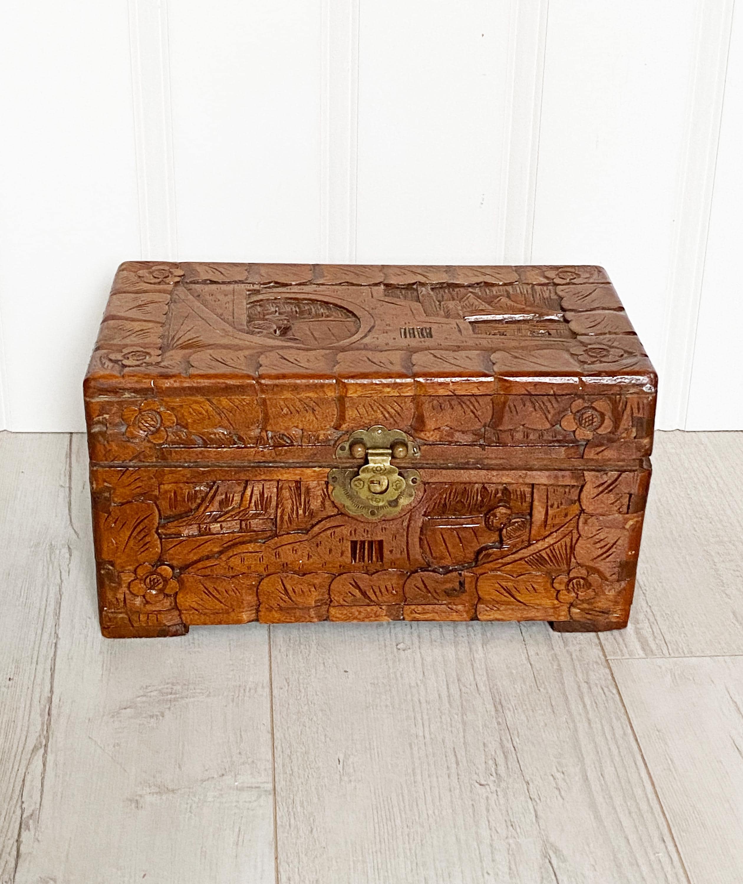 Chinese Antique Carved Chest - Etsy