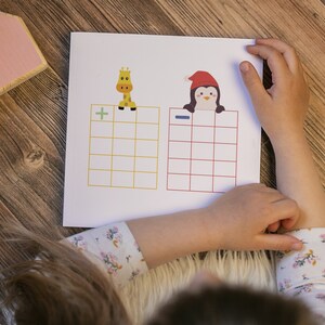 Printable Addition and Subtraction Fillable Table Template, Math, Kids ...