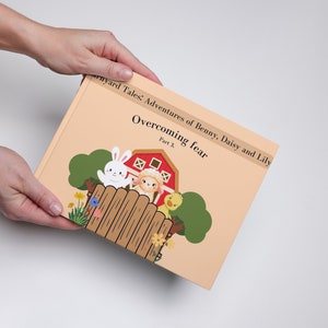 Printable Children’s Book - Barnyard Tales: overcoming fear, part 3 - farm animals, age 3-5, 21x25 cm, digital, downloadable, kids storybook