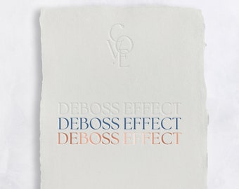 Embossed Rtext Print Realistic Embossed Text Mockup | Printing Effects | Embossed Logo ...