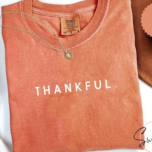 Thankful Shirt Comfort Colors®, Thanksgiving Sweatshirt, Cute Fall Crewneck, Fall Shirt, Religious Gift Idea, Retro Fall Season, Autumn Tees
