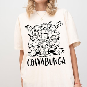Ninja Turtles 90s Comfort Colors® Shirt, Ninja Turtles Family Matching Shirt, Cowabunga Shirt, Cartoon Graphic Tees Tshirts, Funny Tshirt