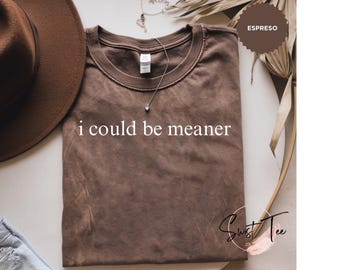 Comfort Colors® I Could Be Meaner Shirt, Funny Humor Shirt, Sarcastic Shirt, Funny Quote Shirt, Sarcasm Shirt, Trendy Shirt for Women