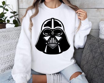 Darth Vader Face Sweatshirt, Darth Vader Hoodie,Star Wars Shirt, Galaxy's Edge Sweat, Walt Disney Gift Sweatshirt, Star Wars Hoodie