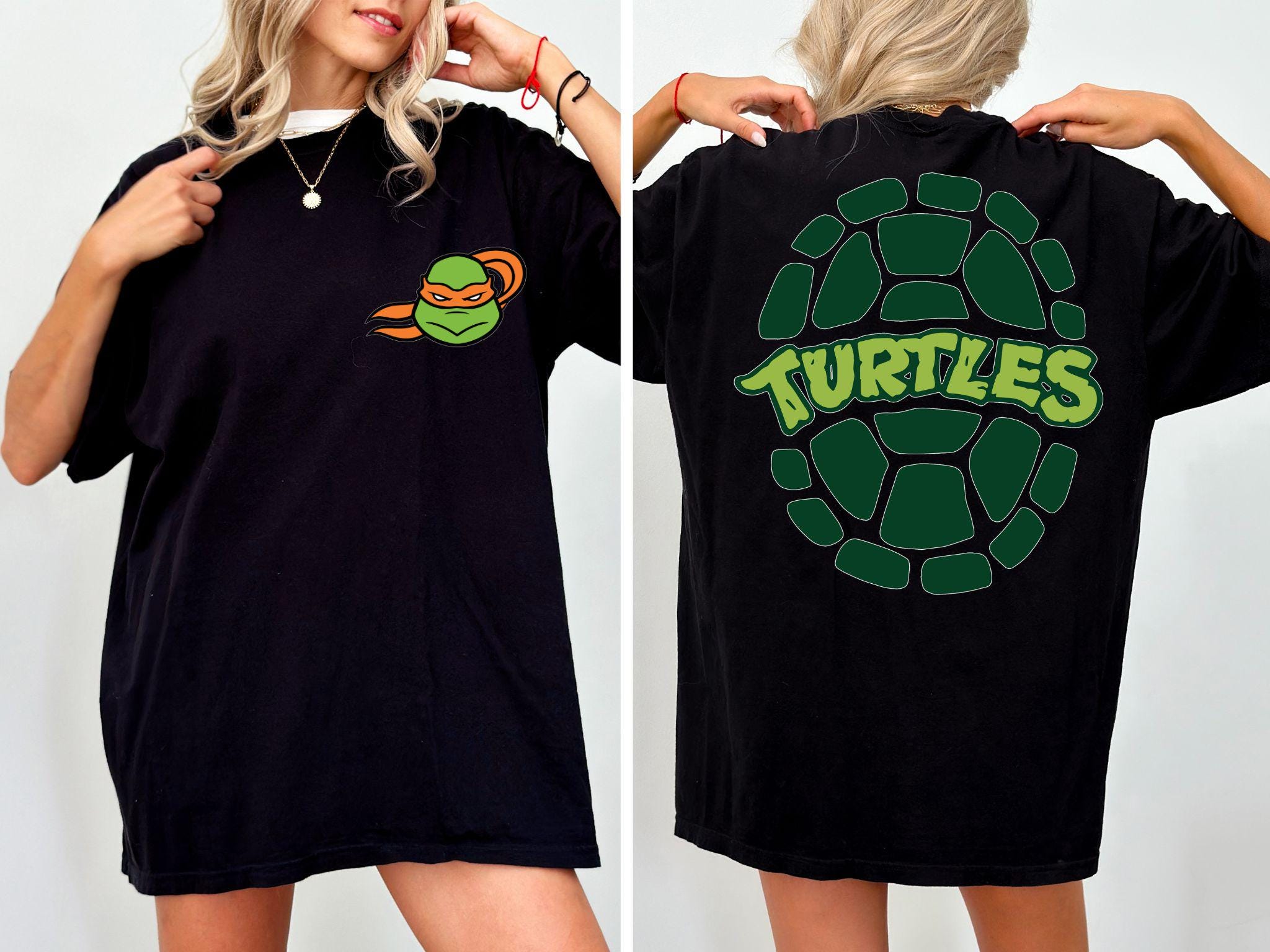 Front Back Ninja Turtles Tee, Ninja Turtles Shirt, Ninja Turtles ...