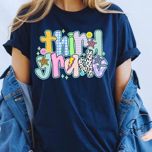 Comfort Colors® Third Grade Teacher Shirt, Toile de Jouy 3rd Grade TShirt, Third Grade Teacher Appreciation Gift, Elementary School T-shirt