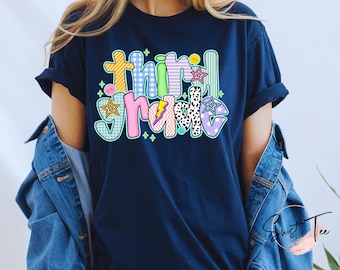 Comfort Colors® Lehrer der dritten Klasse Shirt, Toile de Jouy T-Shirt der dritten Klasse, Geschenk für den Lehrer der dritten Klasse, Grundschul-T-Shirt