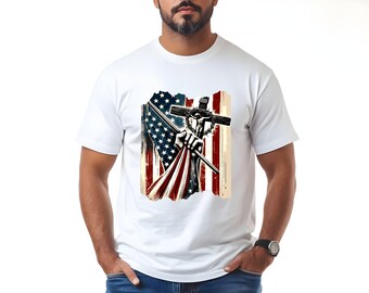 Amerika Flagge Shirt, 4. Juli Shirt, Retro USA Grafik T-Shirt, Stern Amerikanisches Grafik T-Shirt, Retro USA Shirt, Rot, Weiß und Blau, Amerikan Männer