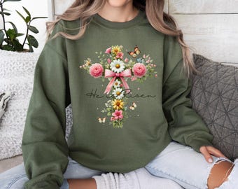 Easter Sweatshirt, He Is Risen Sweatshirt, Jesus Easter Sweater, Easter Hoodie, Cute Easter Outfit, He Is Risen Hoodie, Easter Gift