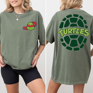 Vorderseite Rückseite Ninja Turtles T-Shirt, Ninja Turtles Shirt, Ninja Turtles Passendes Shirt, Familie Passendes Schildkröten Shirt, Ninja Schildkröten Jungen Shirt