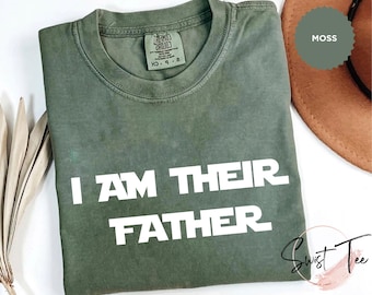 Camiseta "Soy su padre", camiseta para papá, Día del Padre, camiseta de Star Wars para papá, camiseta personalizada con sables de luz, camiseta para papá