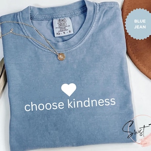 Wählen Sie Kindness Kind Lehrer Komfort Colors® Shirt für Arbeit, benutzerdefinierte Lehrer Wertschätzung Geschenk Freundlichkeit übergroße Shirt, süße Lehrer Shirt