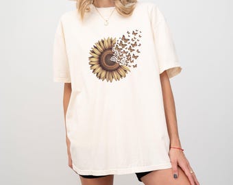 Flower Shirt, Gift For Her, Flower Shirt Aesthetic, Floral Graphic Tee, Floral Shirt, Flower T-shirt, Wild Flower Shirt, Wildflower T-shirt