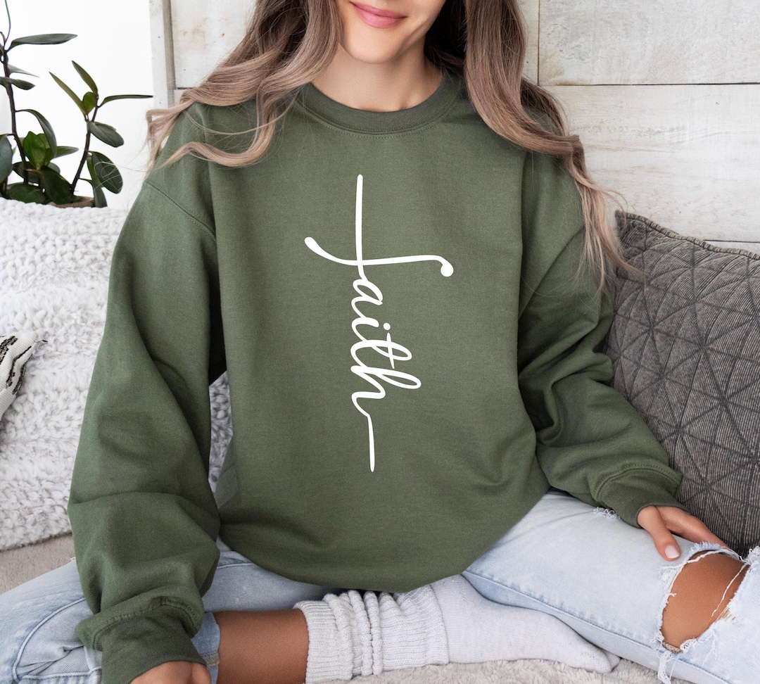 Christian Sweatshirt, Bible Verse Sweater, Religious Outfit, Retro ...