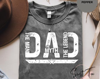 Shirt DAD, T-shirt The Man The Myth The Legend, Vaderdagshirt, grappig cadeau voor echtgenoot Shirt, cadeau voor papa