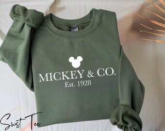 Sudadera Mickey & Co 1928, Sudadera Disney, Mickey & Co Retro, Sudaderas Disneyworld, Camiseta de Vacaciones Disney, Sudadera con Capucha Disneyland