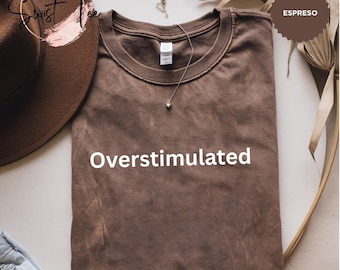 Comfort Colors® Överstimulerad T-shirt för Mamma, Cowboy Groda T-shirt, Unhinged T-shirt, Weirdcore-kläder, Gen Z-tröja, Konstiga Saker Rolig T-shirt