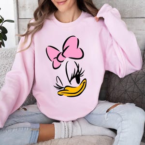 Camiseta Daisy Duck, Moletom Disney Besties, Moletom Minnie Daisy, Moletom Disney Trip, Suéter Disney Summer, Moletom Disney Friends