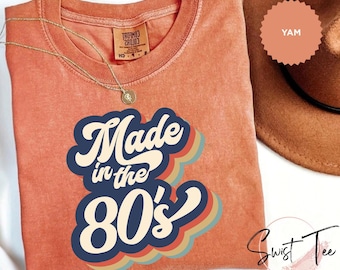 Camiseta de los 80, regalos de cumpleaños para hombres y mujeres, camisetas para fiestas de cumpleaños, camisetas para fiestas de barrio, camisetas retro para fiestas.