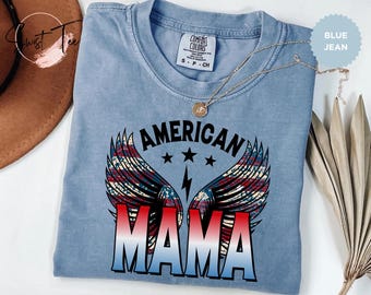 Camiseta de mamá americana, Camiseta de mamá para el 4 de julio, Camisetas patrióticas, Camiseta familiar para el 4 de julio, Camiseta familiar a juego, Camiseta de mamá americana
