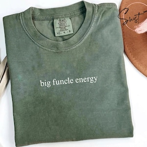 Comfort Colors® Big Funcle Energy Shirt, Cool Uncles Club Shirt, Funny Uncle Shirt, Pregnancy Announcement Shirt for Uncle, New Uncle Shirt