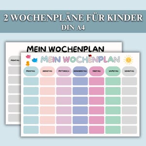 Weekly plan for children | Montessori daily plan | Weekly planner for kindergarten children A4 | Weekly plan for toddlers | To print out | PDF digital download
