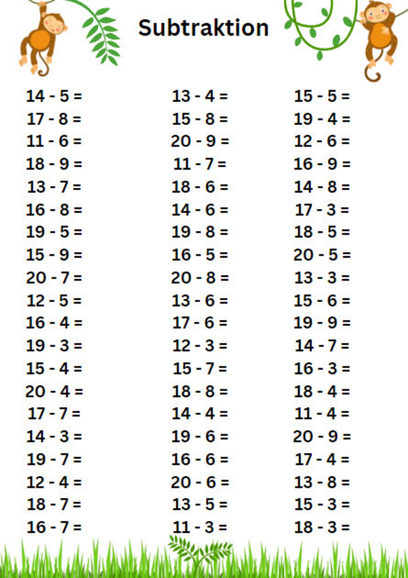 Mathe Übungsaufgaben Mathe Lernmaterial, 8 PDF Seiten Addition und